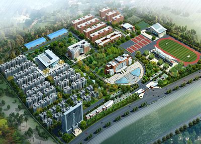 内江泰来职业学院学校鸟瞰图