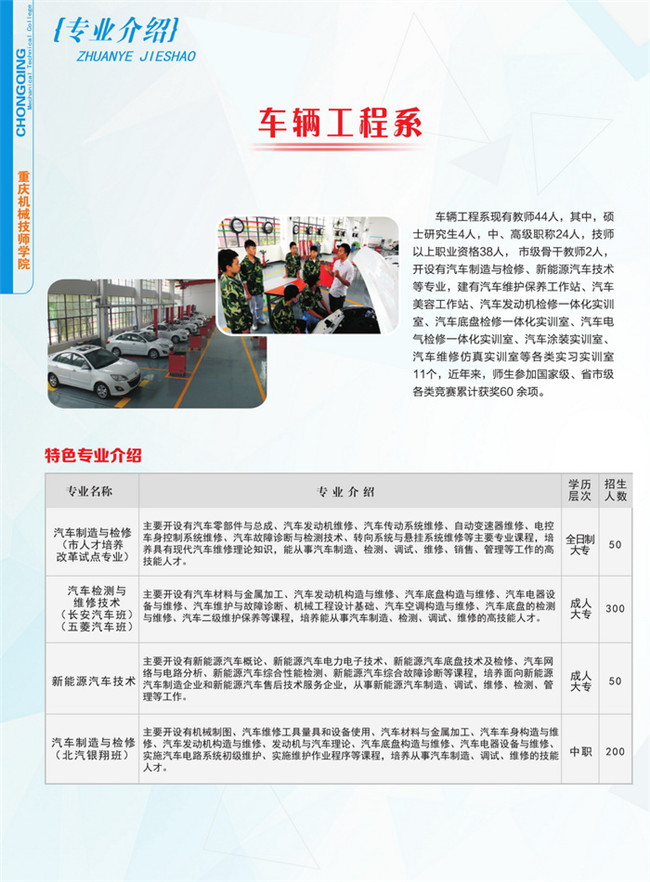 重庆市机械高级技工学校开设哪些专业？