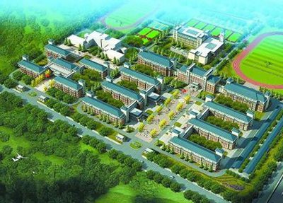 都江堰市技工学校俯视图